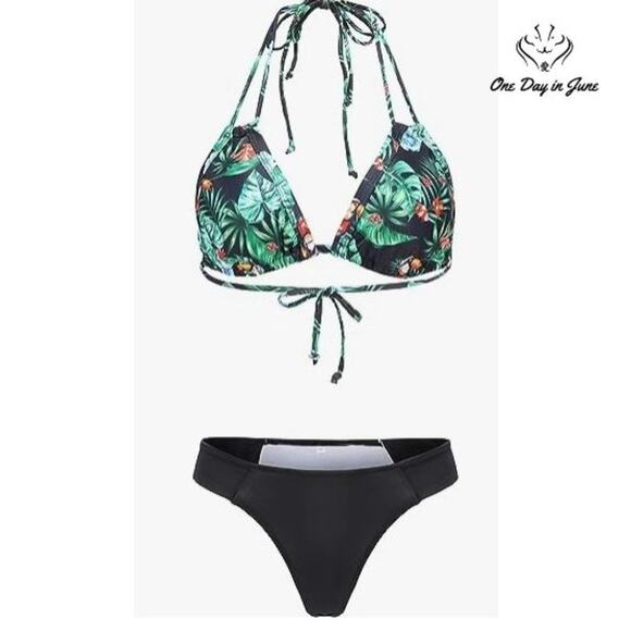 SSLR Halter Triangle Bikini Swimsuit Size M - Picture 1 of 5